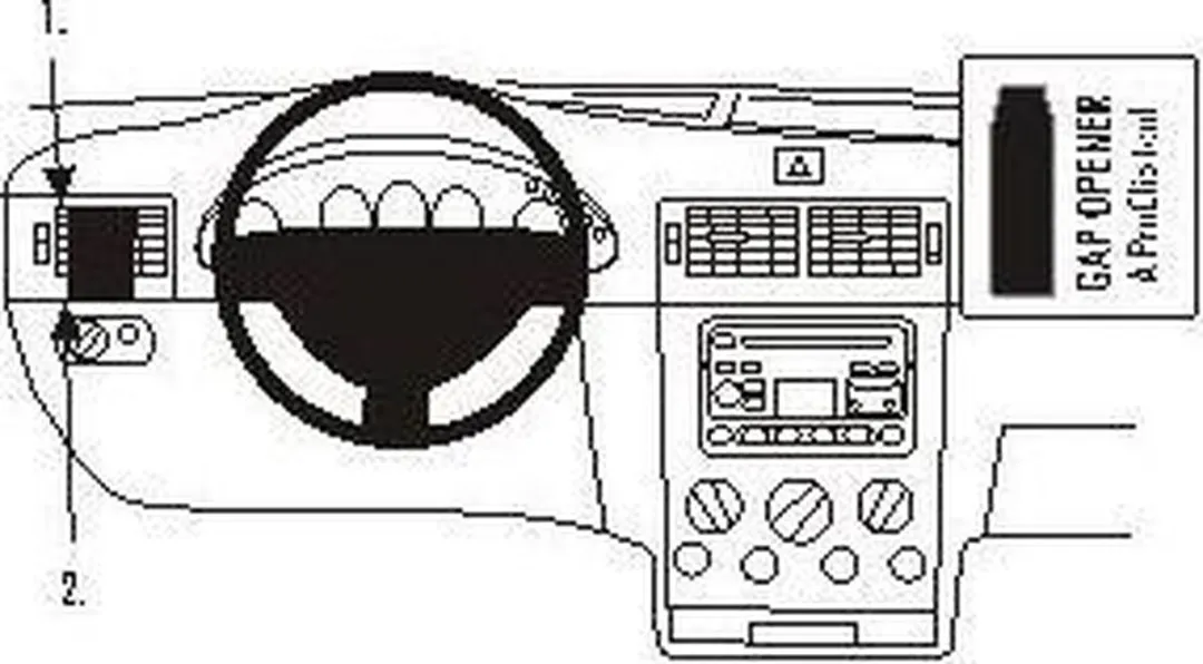 Brodit ProClip Ford Tourneo/Transit Connect 2003-2009 Houder - Zwart - 803206