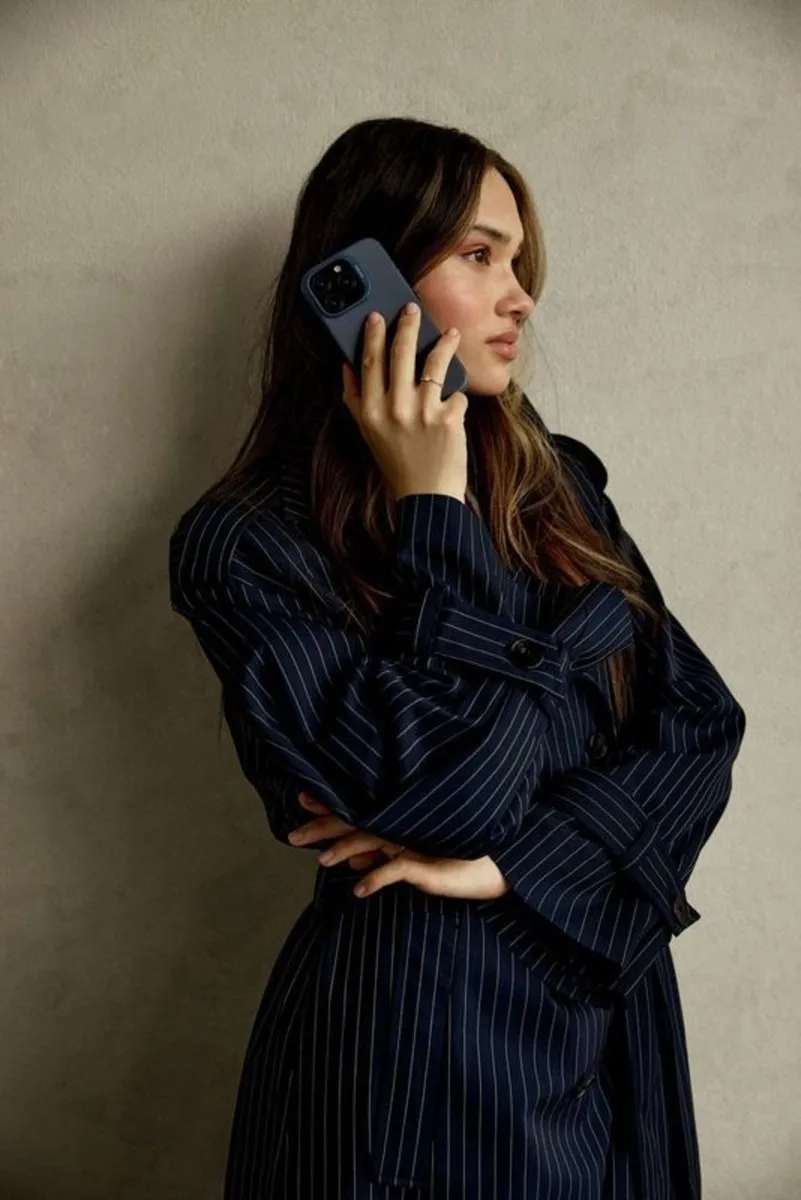 Decoded D25IPO16PMBCS9BT Siliconen Hoesje iPhone 16 Pro Max - Navy Blauw Print