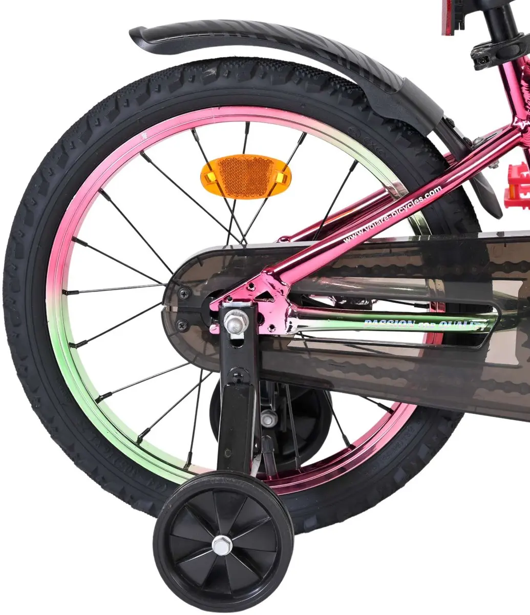 Volare Chrome Kinderfiets 16 inch - Roze/Groen - afbeelding 4 van 6