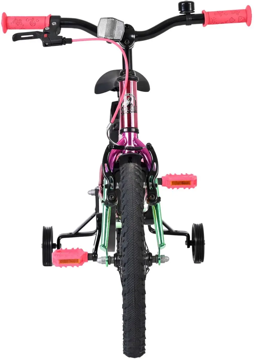 Volare Chrome Kinderfiets 16 inch - Roze/Groen - afbeelding 3 van 6