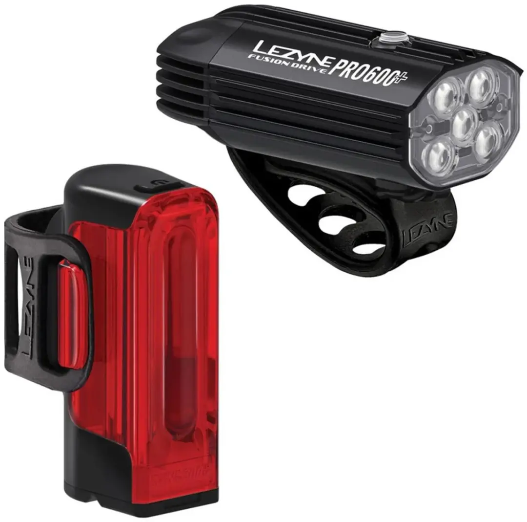Lezyne Fusion Pro 600+ / Strip 300+ Set 1-LED-39P-V237