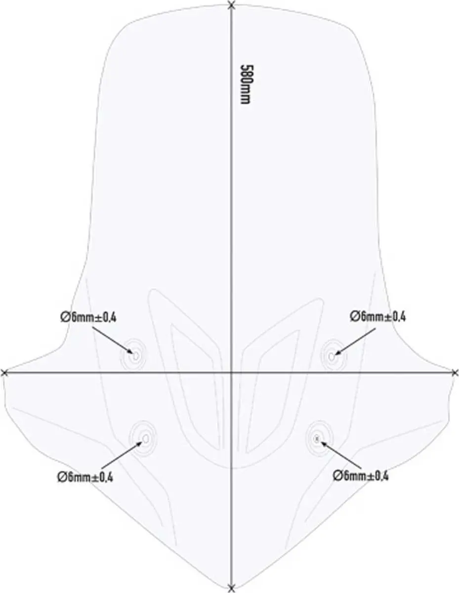 Givi D1171ST Honda CB 500 X Voorruit Transparant - afbeelding 2 van 4