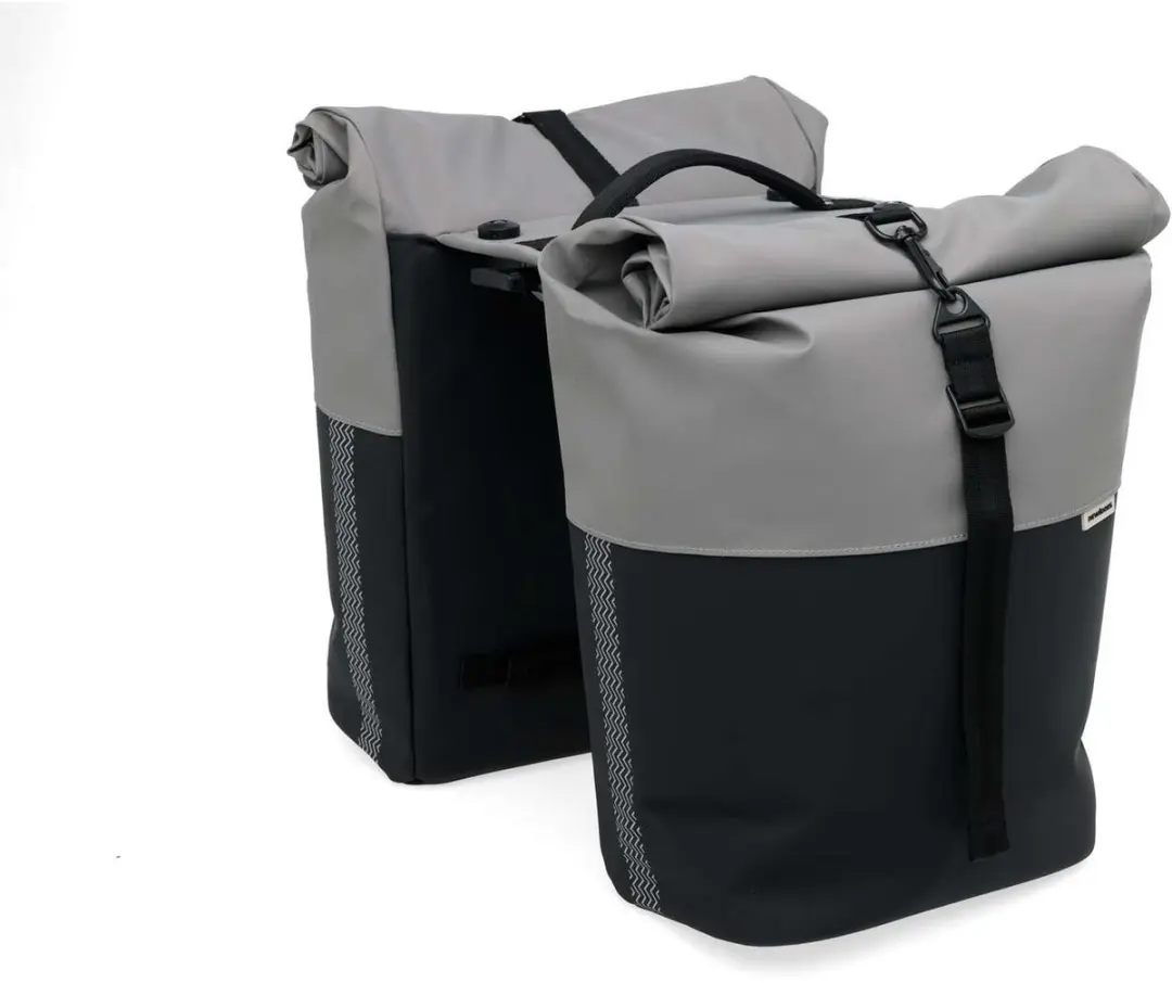 New Looxs fietstas dubbel Nyborg grey/black MIK 2.0 34L