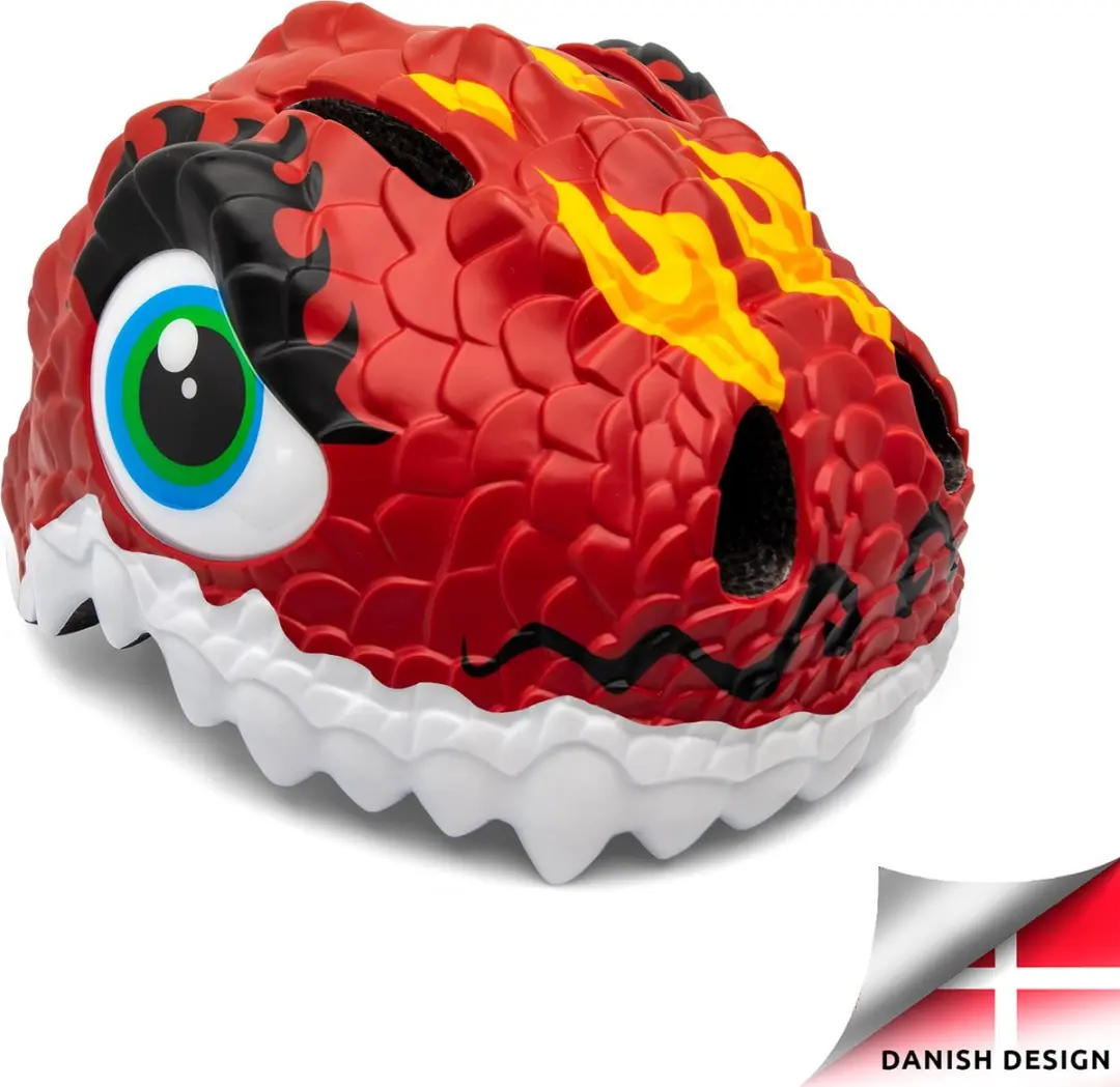Crazy Safety Kinderfietshelm Rode Draak