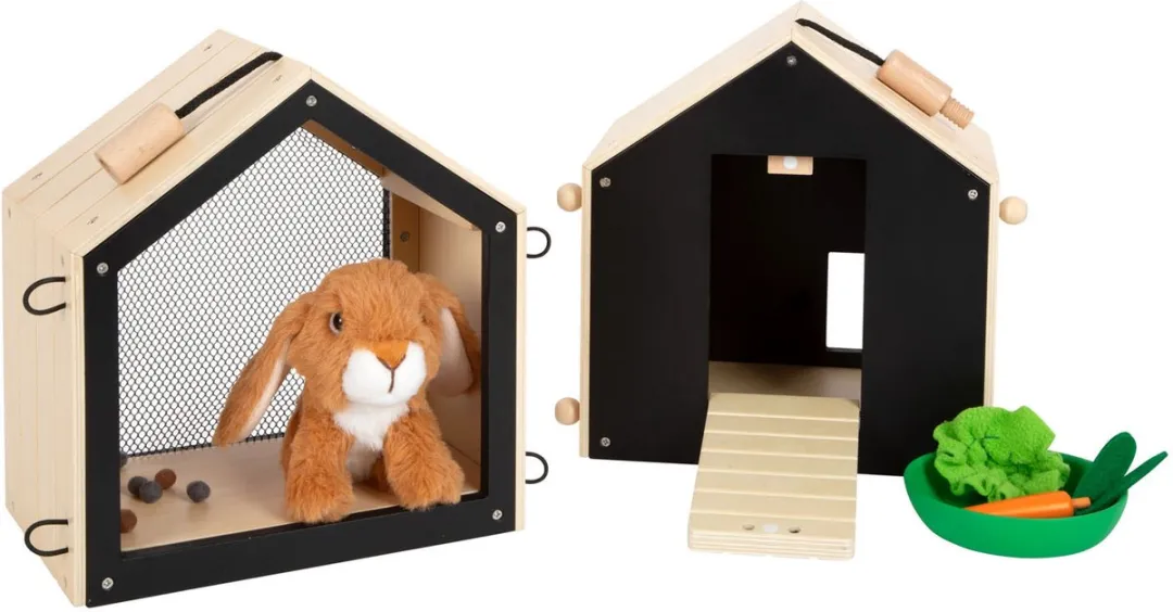 Small Foot Houten Konijnenhok met Pluche Konijn