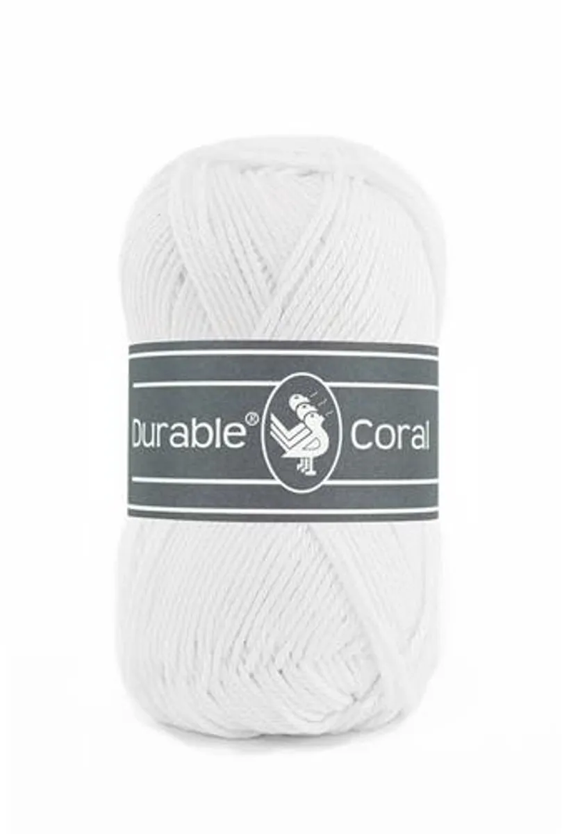 Durable Coral Haakkatoen 310 White - 100% Merceriseerd Katoen