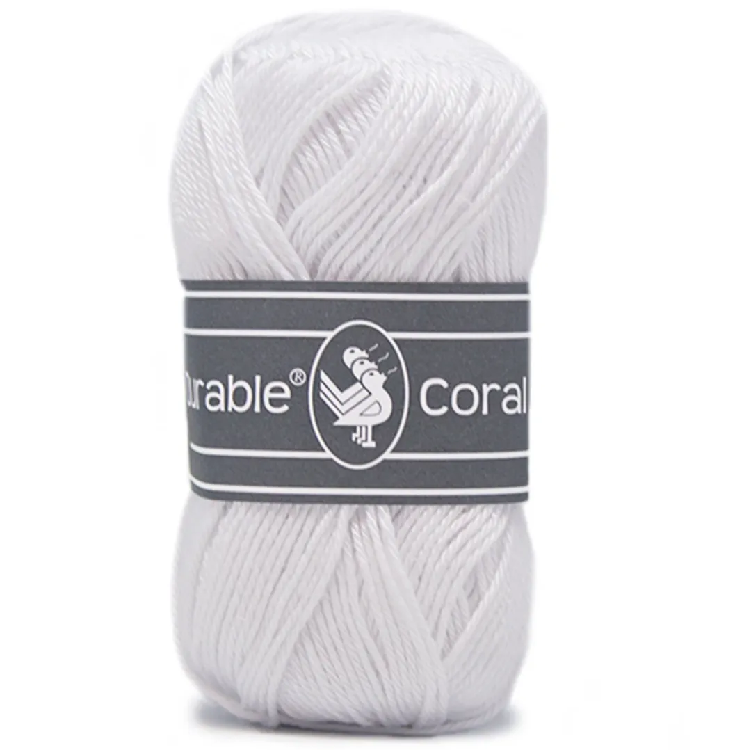Durable Coral Haakkatoen 310 White - 100% Merceriseerd Katoen