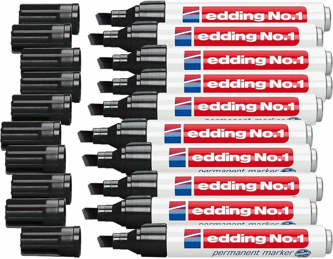 edding Nº 1 Permanente Markeerstift - 10 Stuks
