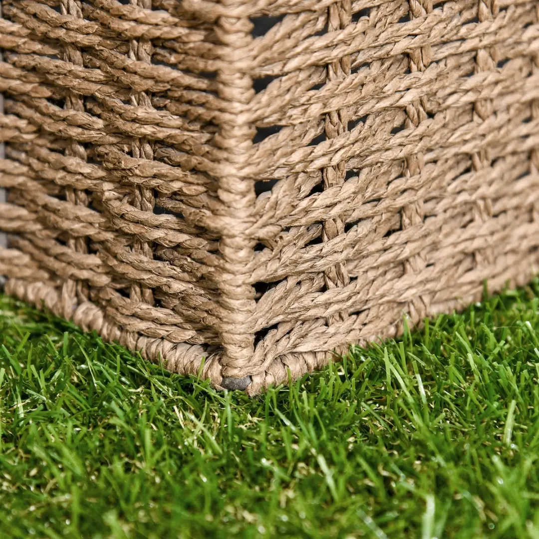 Outsunny Kunstgras Tegels 30x30cm - Set van 10 - Groen - afbeelding 4 van 6