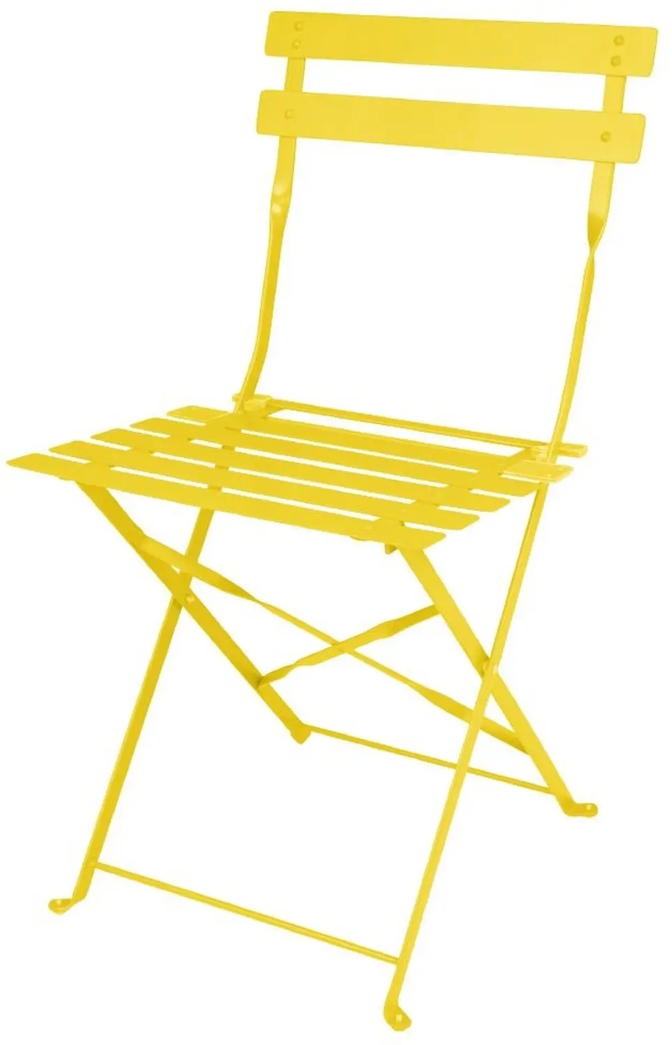 Bolero Perth zachtgele trottoirstijl stalen inklapbare stoelen (2stuks)