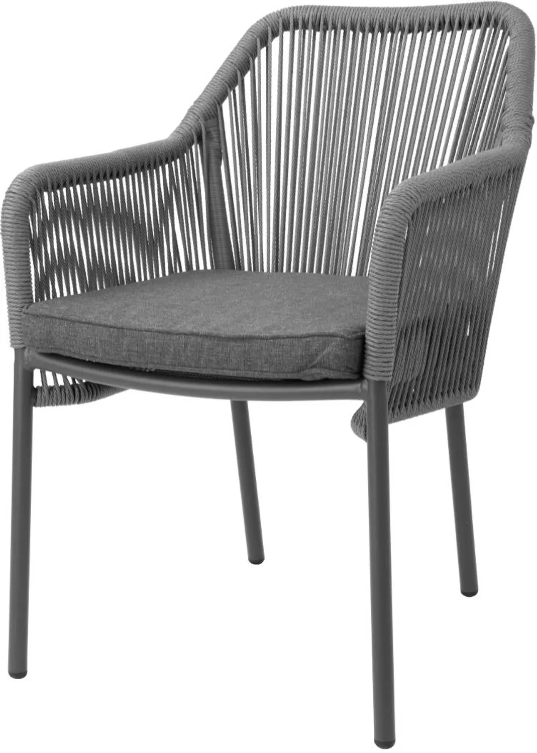 Bolero Bay PE gevlochten rattan outdoor armstoelen antraciet (2 stuks)