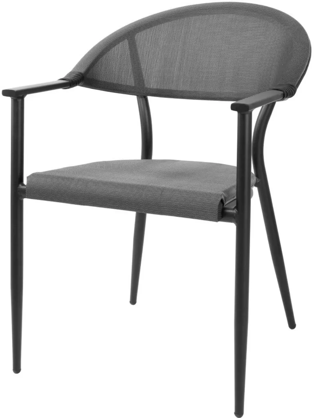 Bolero Santiago outdoor armstoelen zwart (4 stuks)