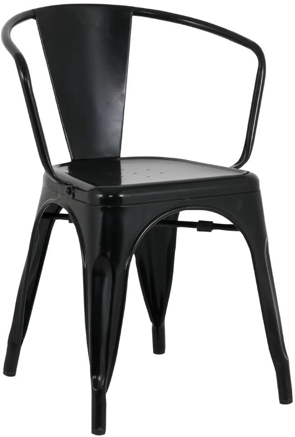 Bolero Bistro Curve Armstoelen Zwart (4 stuks)