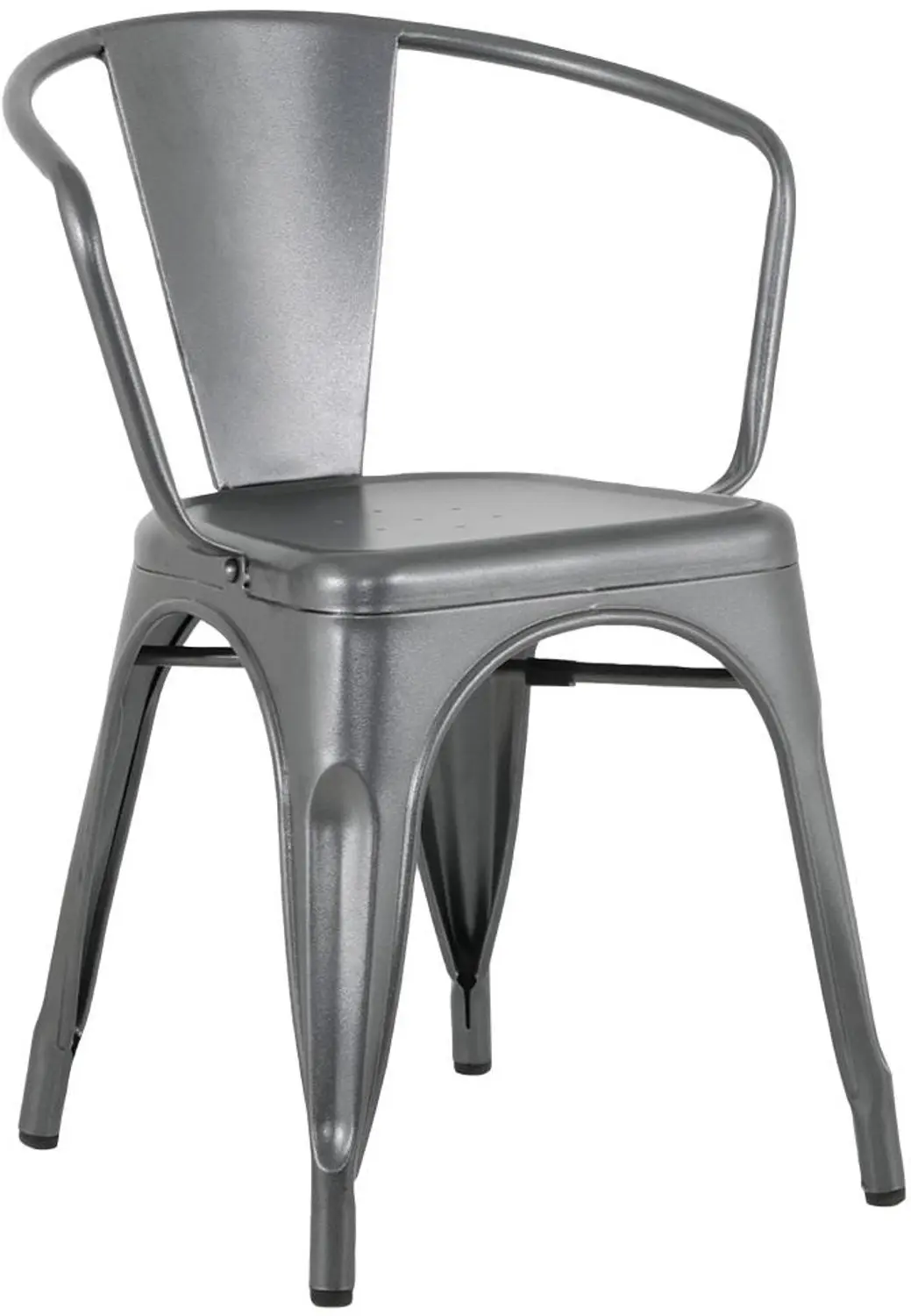 Bolero Bistro Curve Armstoelen Donkergrijs (4 stuks)