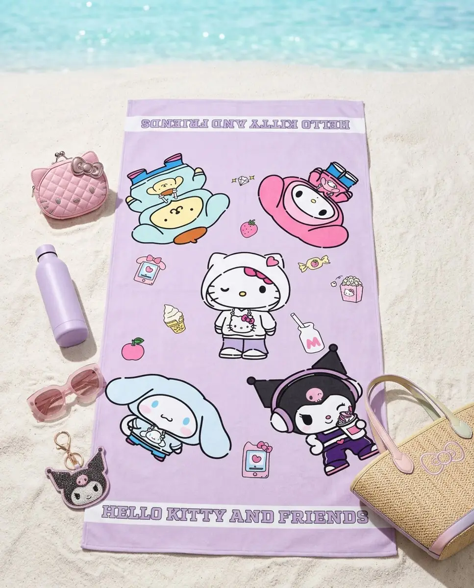 Hello Kitty & Friends Strandlaken Hello Kitty Kuromi My Melody