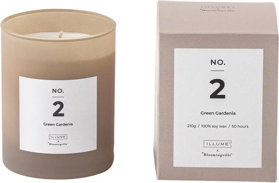 Bloomingville Illume No. 2 "Green Gardenia "Geurkaars Beige