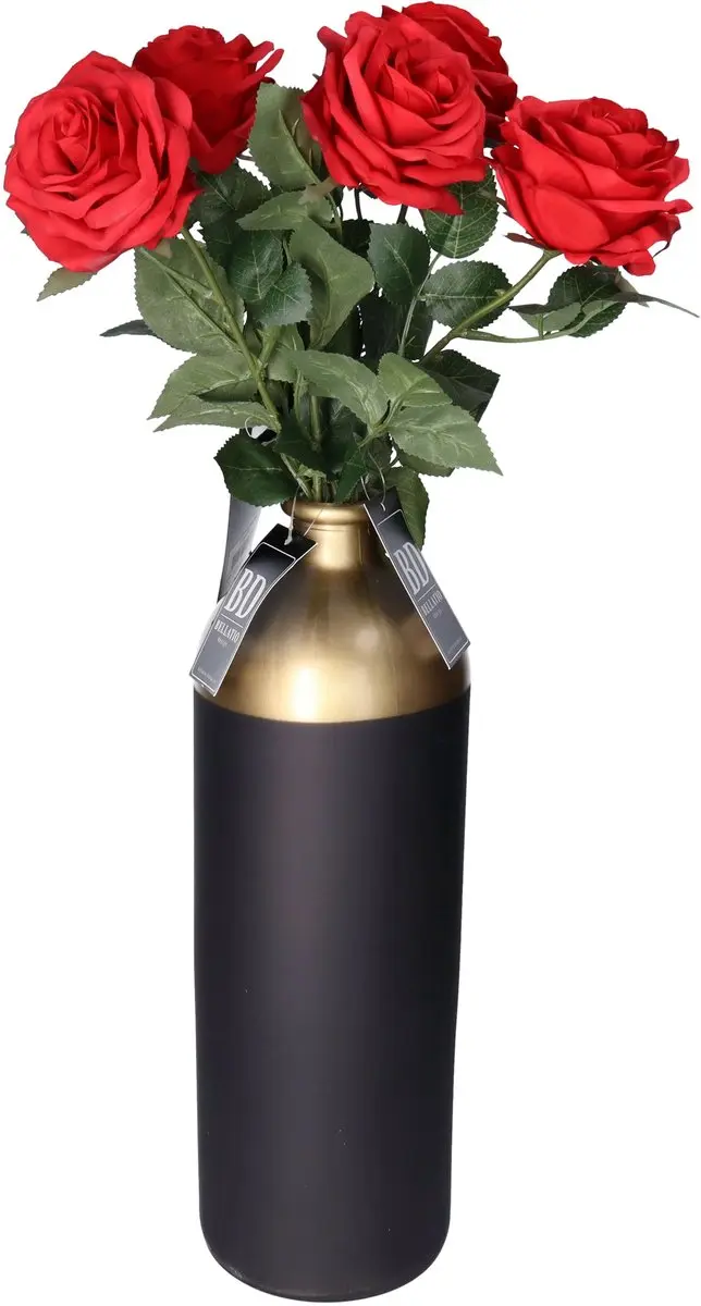 Bellatio Design Kunstbloem Roos Dijon