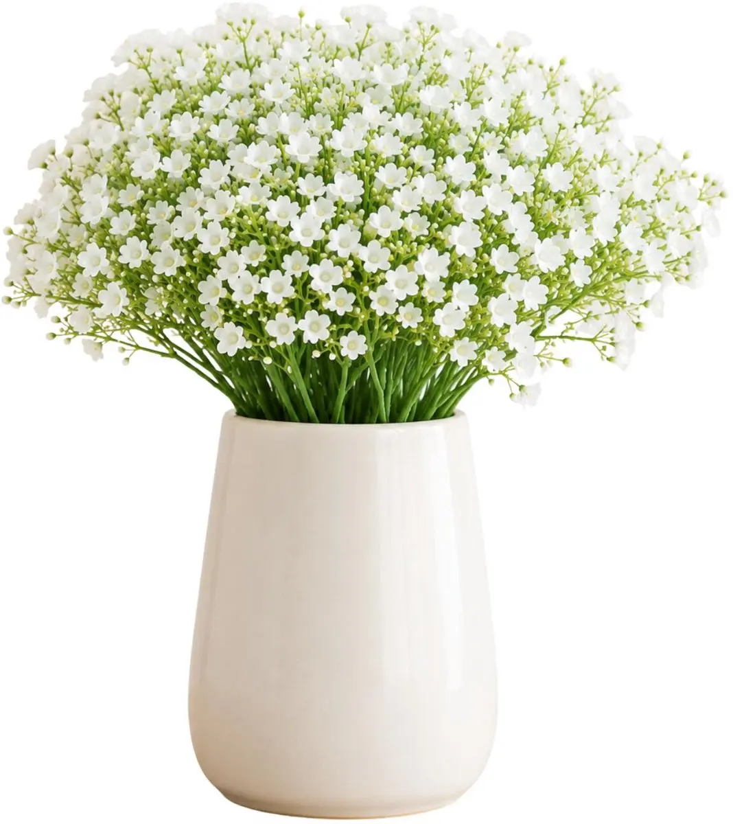 Bellatio Design Kunstbloemen boeket Gipskruid - 5x - 30 cm - wit - kunst zijdebloemen - Gypsophila