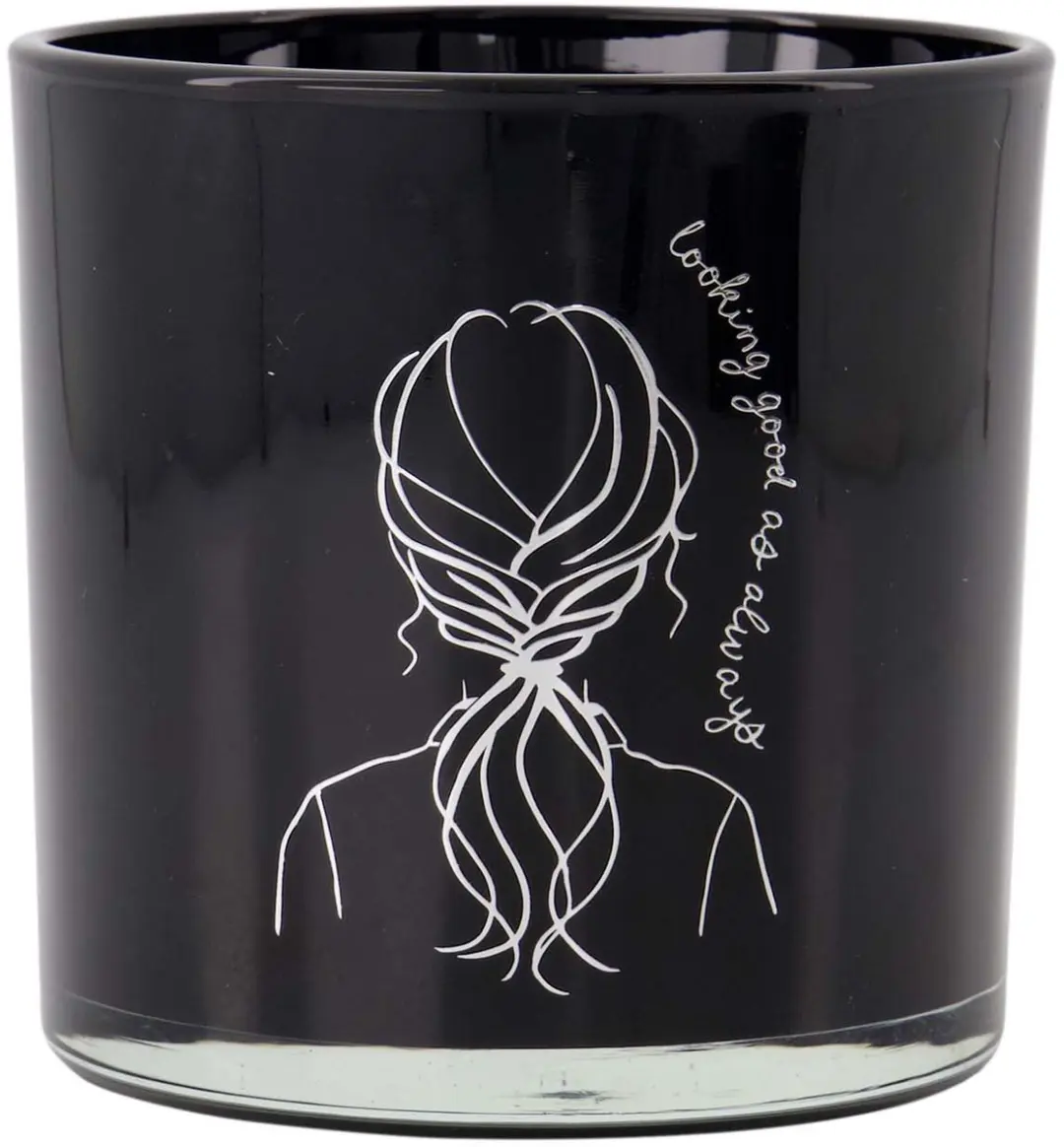Zusss Geurkaars Glas Vrouw Glas / Paraffine Black