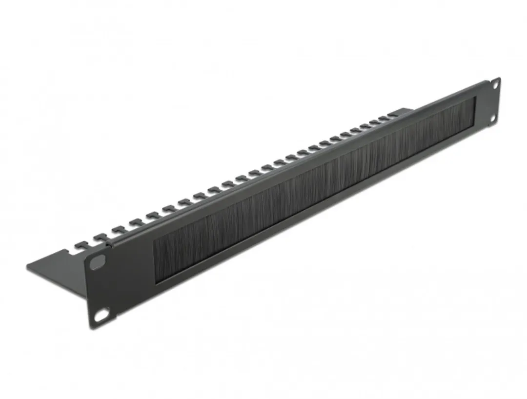 Delock 19" Kabelbeheersborstelstrook 66484 - Zwart - afbeelding 2 van 2