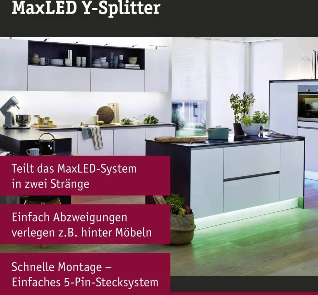Paulmann MaxLED Y-Splitter Connector 30x7x12mm - Wit