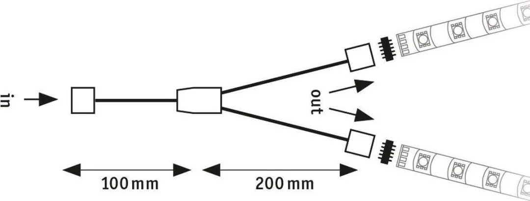 Paulmann MaxLED Y-Splitter Connector 30x7x12mm - Wit