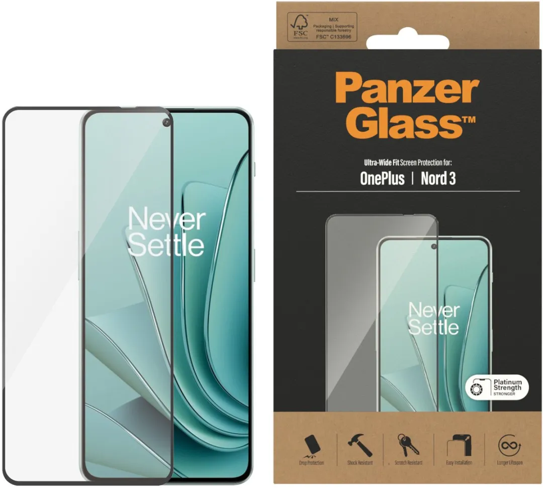 PanzerGlass PZ-7028 Screenprotector OnePlus Nord CE 3 Lite - Zwart