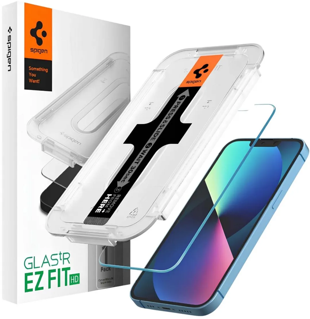 Spigen EZ Fit Glas.tR AGL03724 Screenprotector - iPhone 13/14 - afbeelding 6 van 6