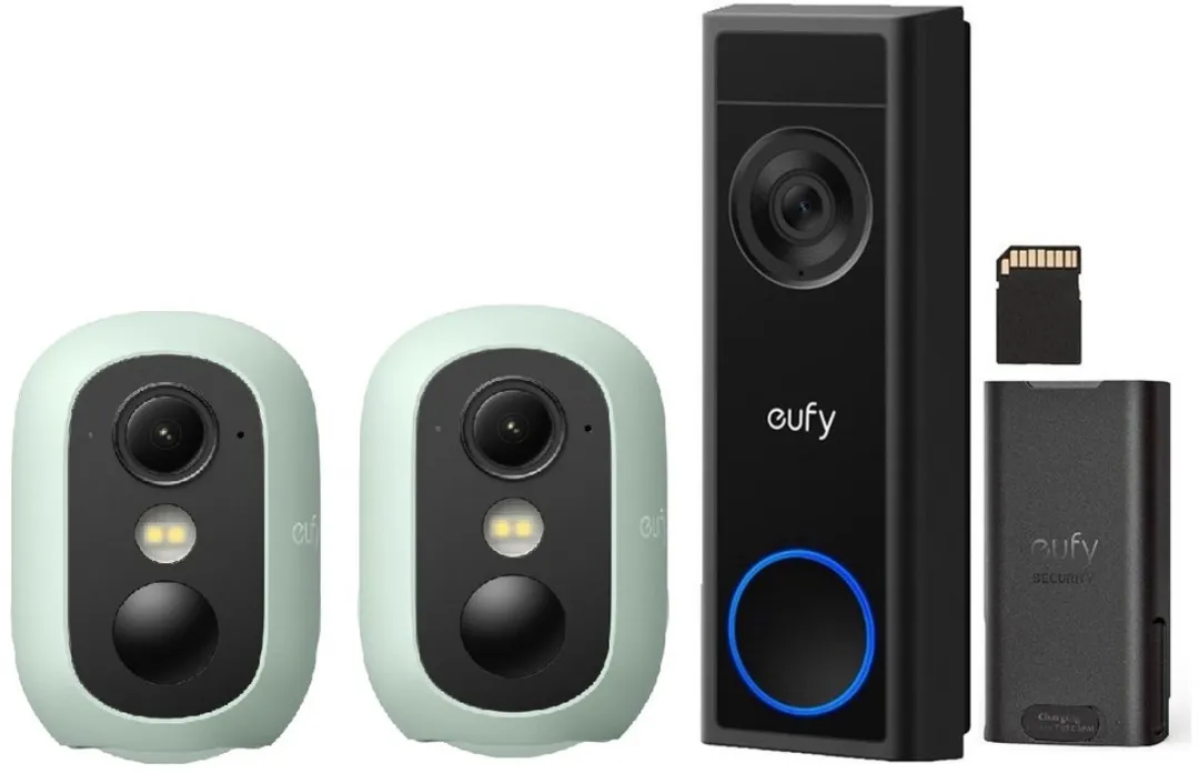 Eufy C31 Video Deurbel + 2x eufyCam C35 - Groen