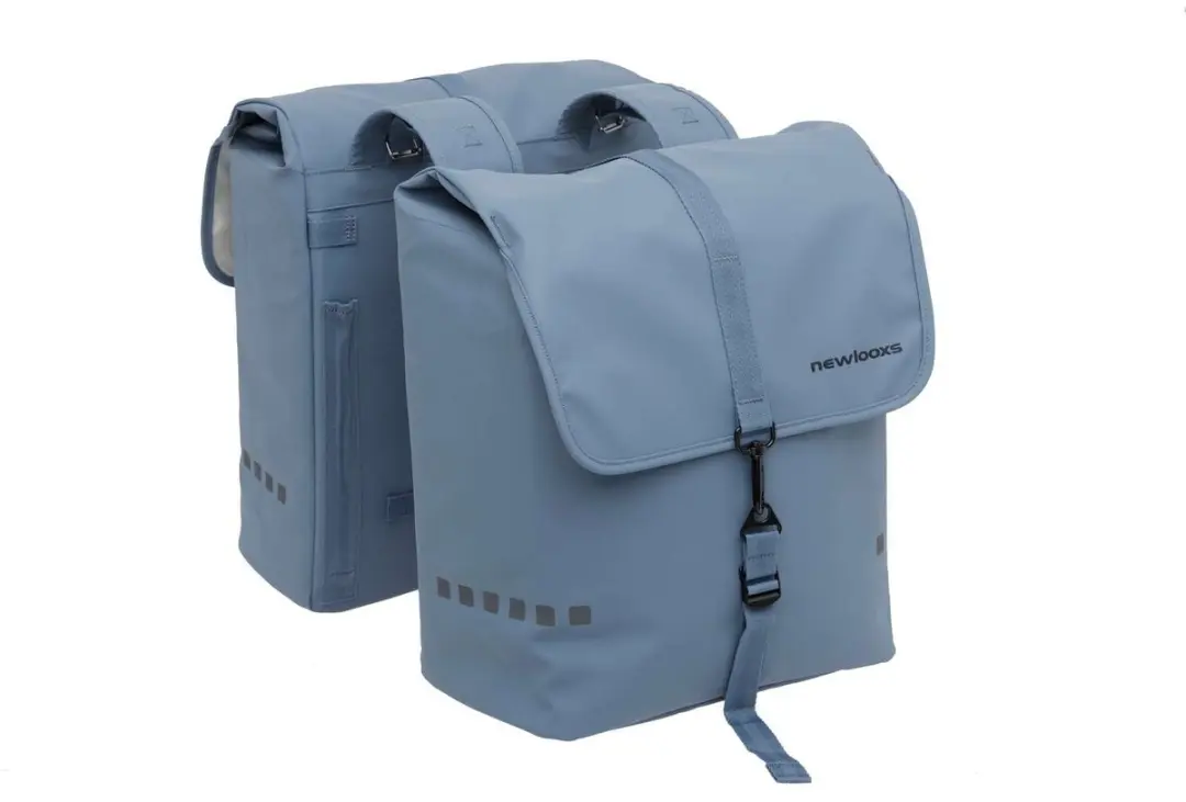 New Looxs fietstas dubbel Odense light blue 39L