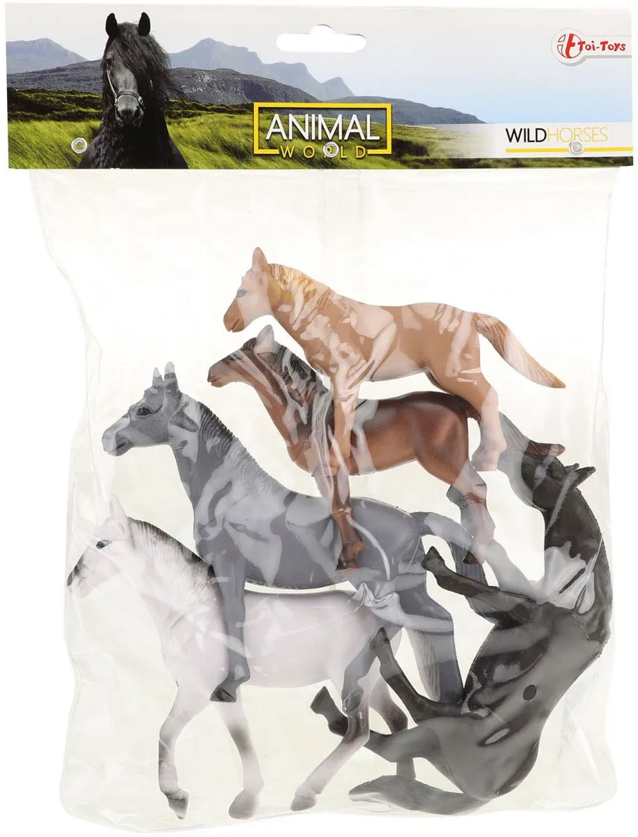 Toi-Toys Animal World Paarden Multicolor - 5 Stuks