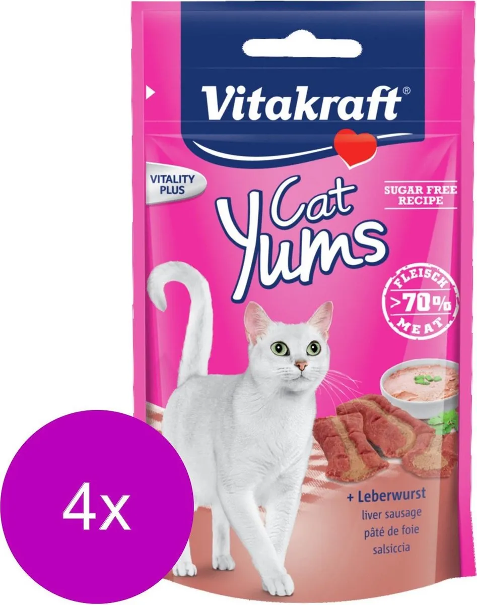 Vitakraft Cat Yums Leverworst Kattensnacks - 160g