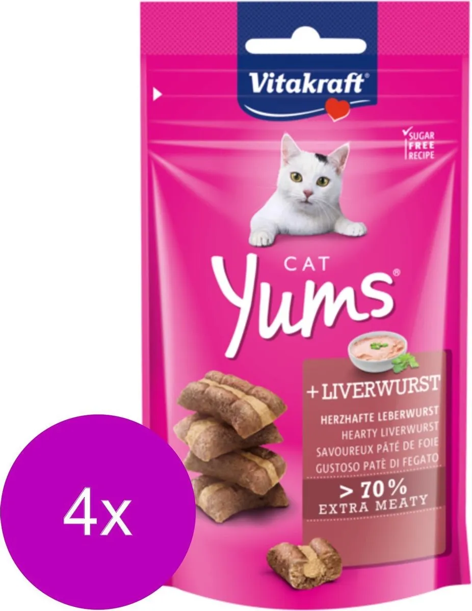 Vitakraft Cat Yums Leverworst Kattensnacks - 160g