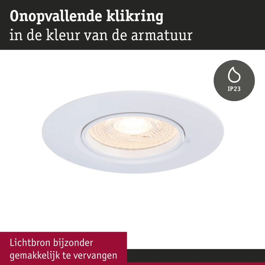 Paulmann Inbouwlamp Set 10x Star Rond 90mm GU10 Wit - afbeelding 6 van 6