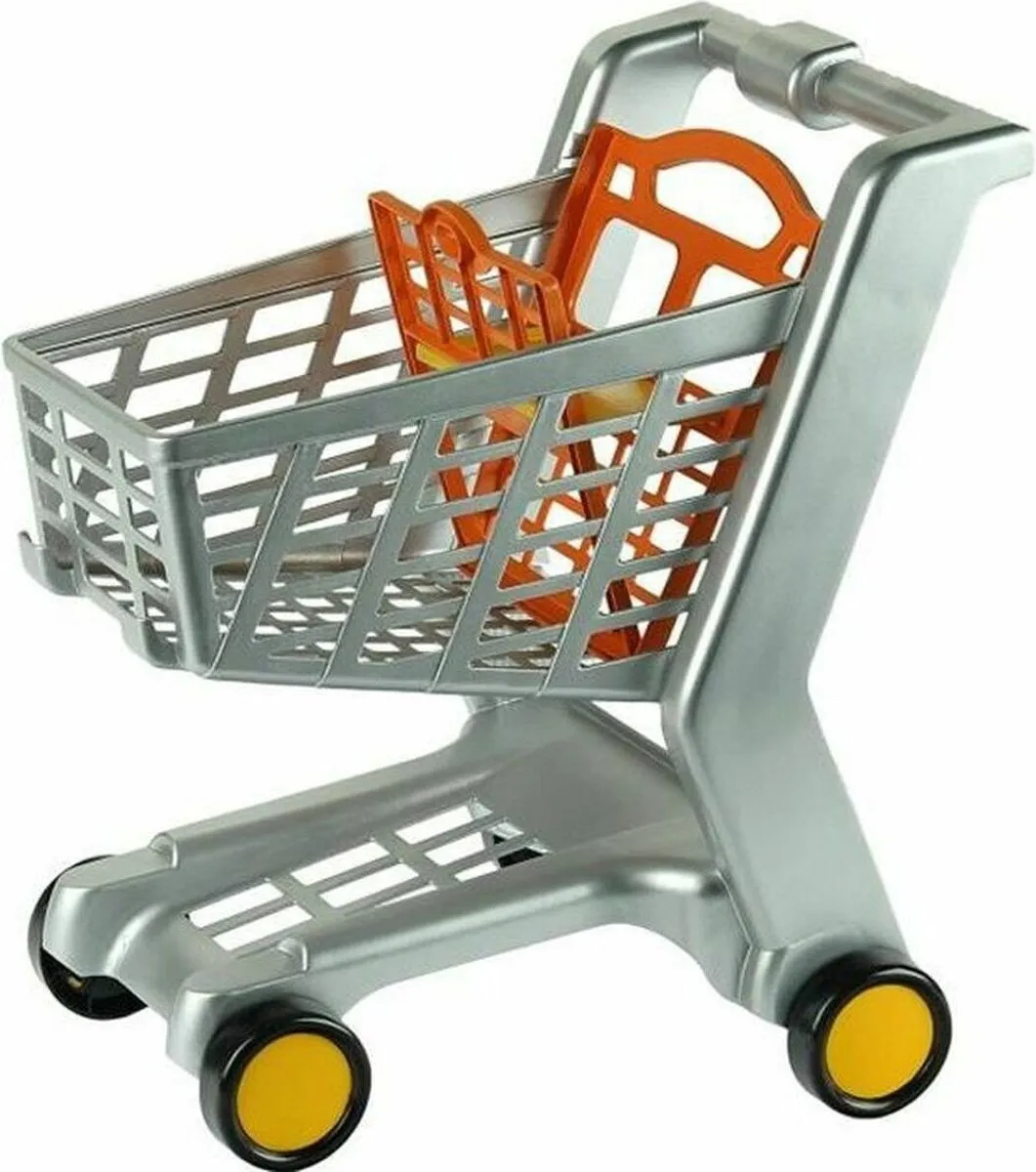 Klein Toys Boodschappenwagentje - 42x35x47cm - Grijs/Geel/Oranje - afbeelding 6 van 6