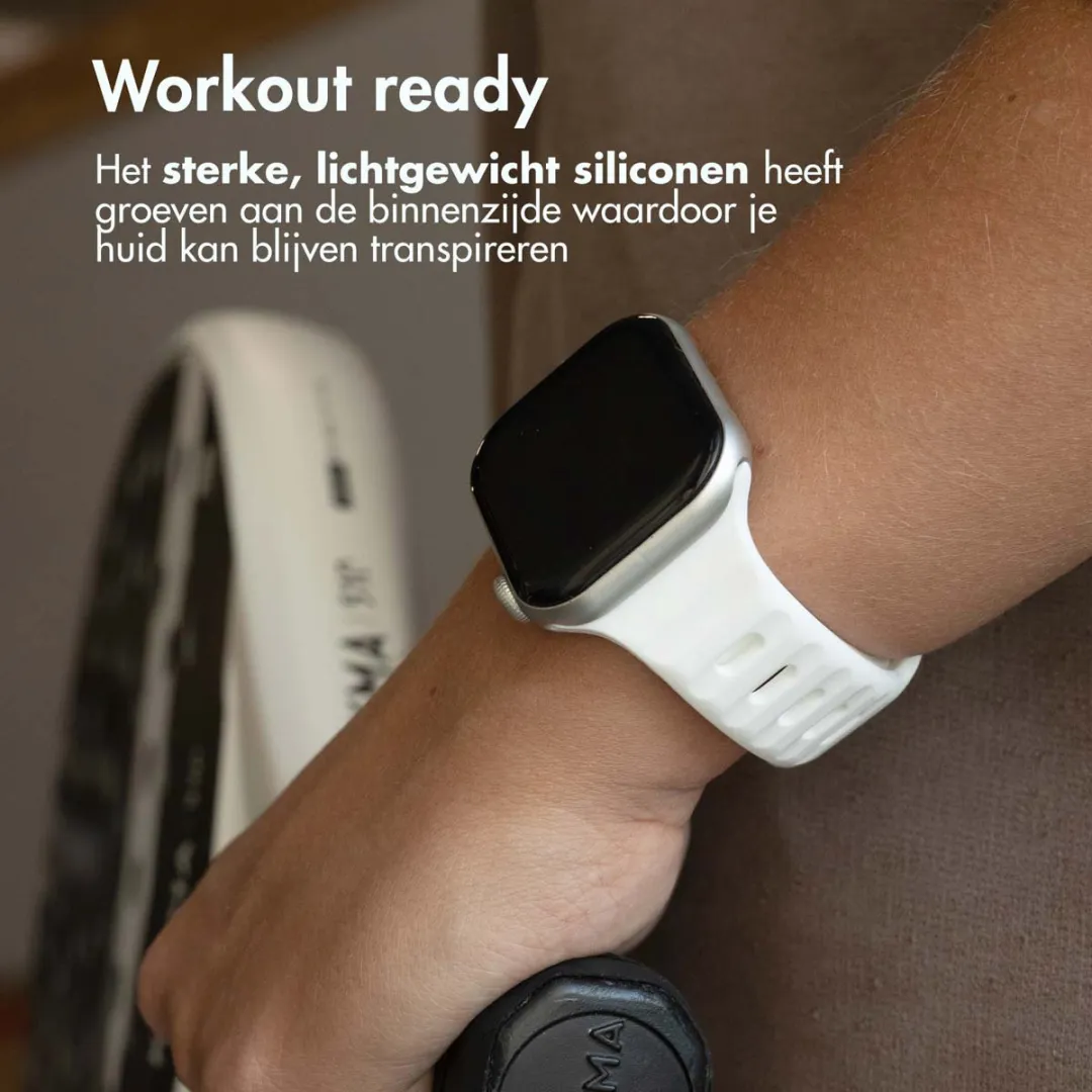Imoshion Active Sport Siliconen Bandje Apple Watch - 44/45/46/49mm - Wit