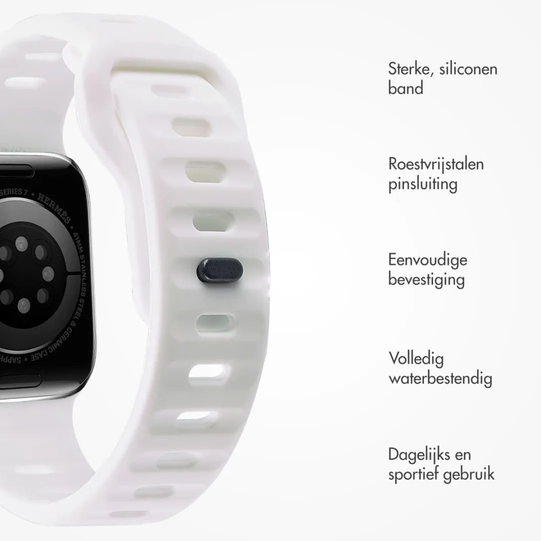 Imoshion Active Sport Siliconen Bandje Apple Watch - 44/45/46/49mm - Wit