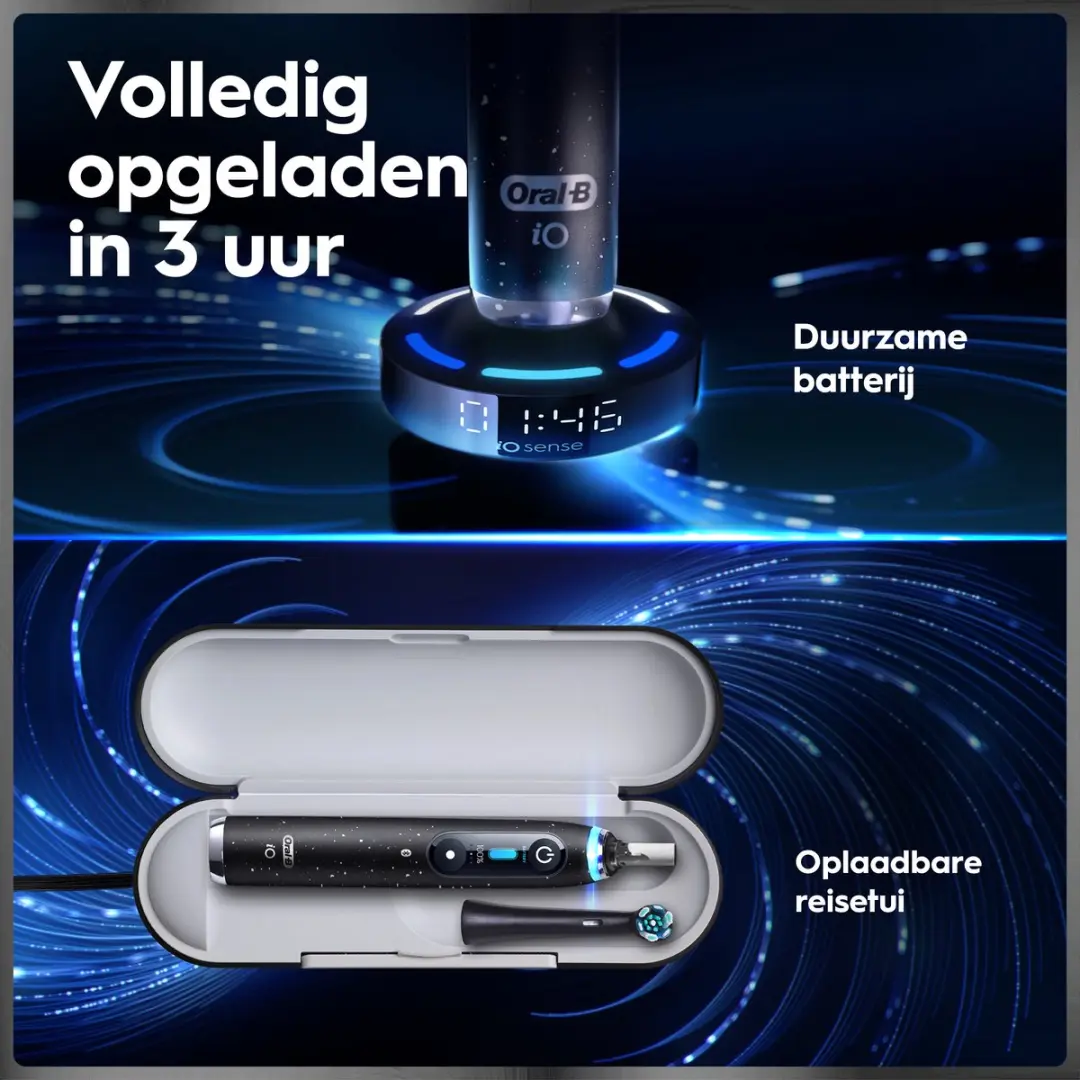 Oral-B iO 10 Elektrische Tandenborstel - Duopack - Zwart - afbeelding 6 van 6