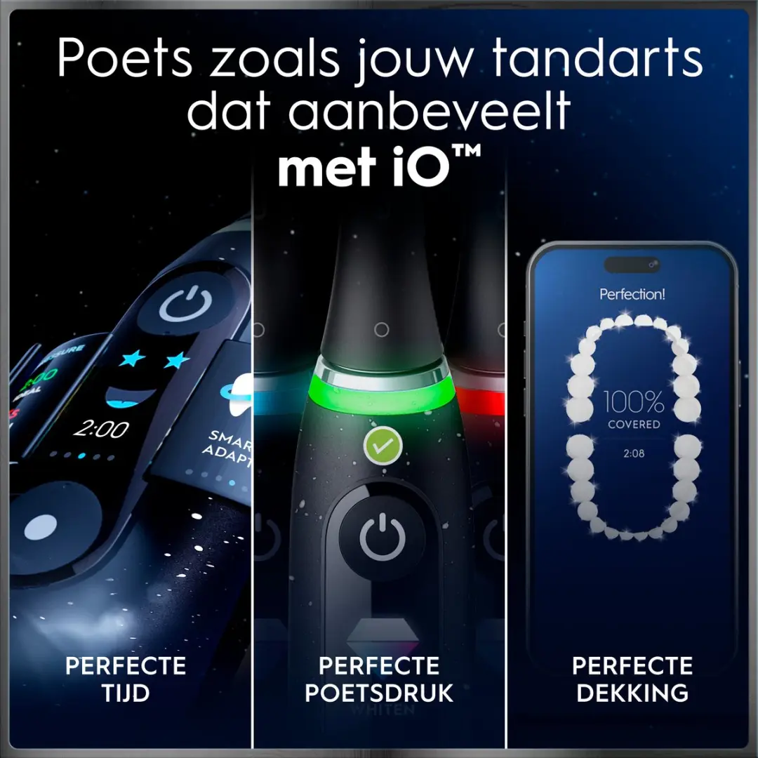 Oral-B iO 10 Elektrische Tandenborstel - Duopack - Zwart - afbeelding 4 van 6