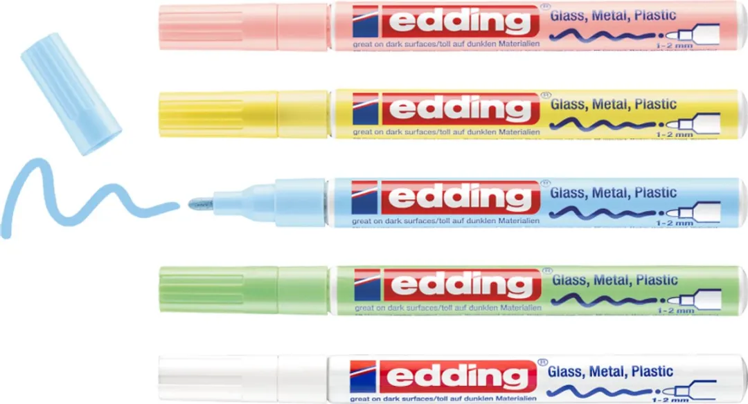 edding 751 Glanslakmarkers - 5 Stuks - Meerkleurig
