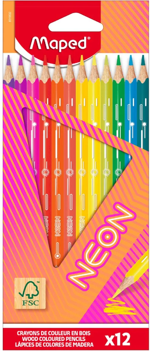 Maped Driekantige Neon Kleurpotloden