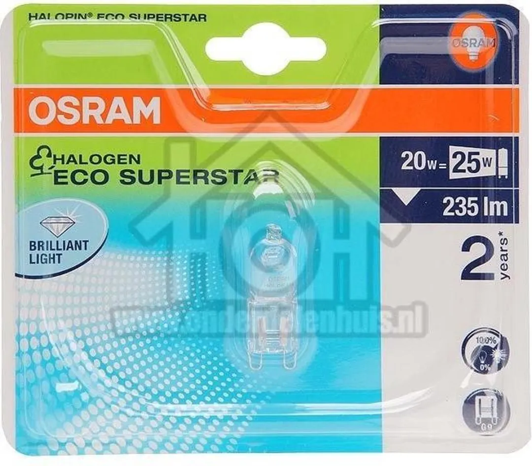 Osram G9 Halogeen Steeklamp 20W - 235lm - 2700K