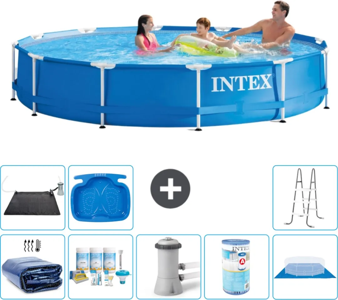Intex 28210NP Rond Frame Zwembad 366x76cm - Blauw