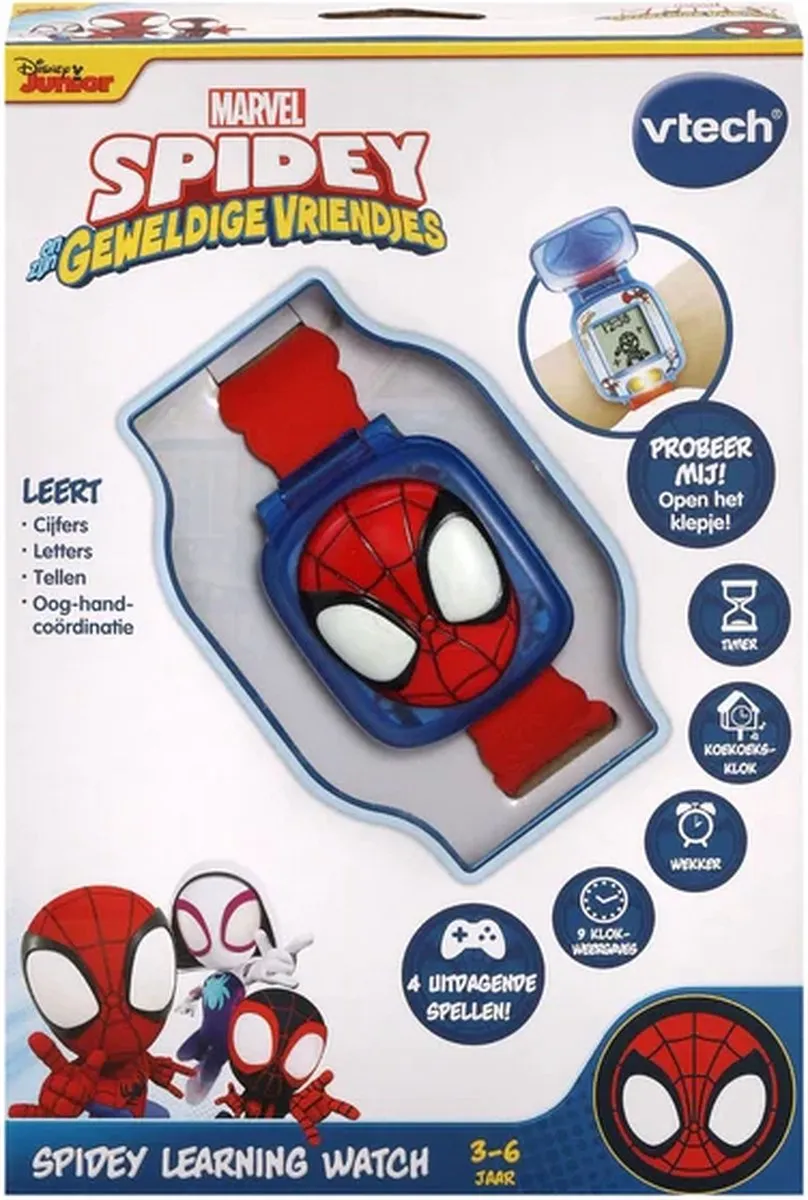 VTech Spidey Learning Watch 80-554323 - Educatief Speelgoed - Spider-Man - afbeelding 6 van 6