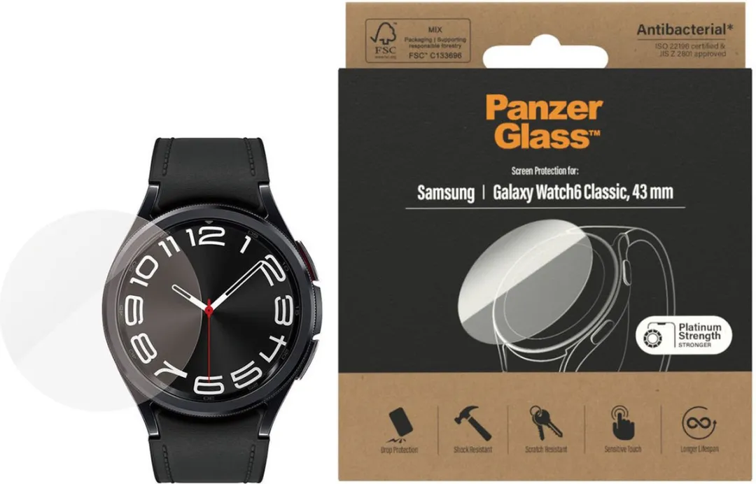 PanzerGlass PZ-3685 Screenprotector Samsung Galaxy Watch 6 Classic 43mm - Transparant