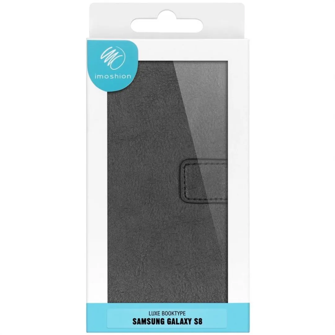 imosHion Hoesje Samsung Galaxy S8 - 3 Pasjes - Zwart - afbeelding 6 van 6