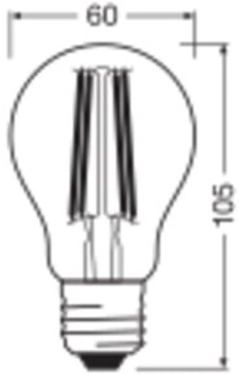 Osram LED Filament E27 7.5W Warm Wit - Helder Glas