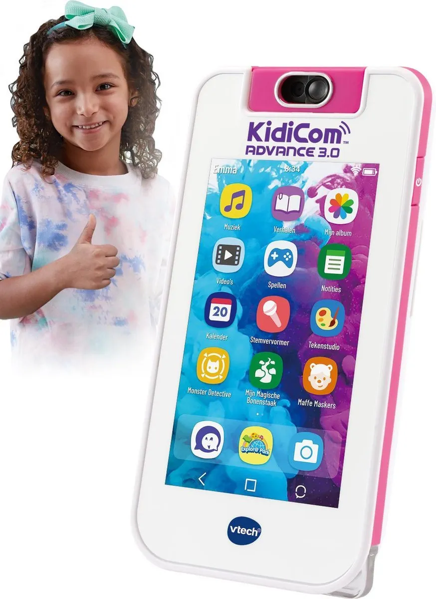 VTech KidiCom Advance 3.0 Telefoon - Roze - 10MP