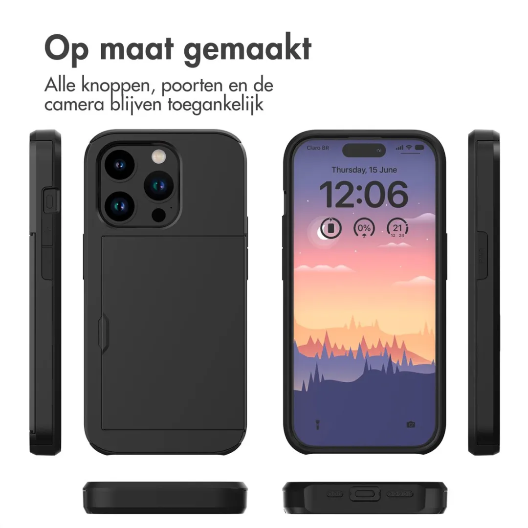 Imoshion Hoesje iPhone 15 Pro - 2 Pasjes - Zwart