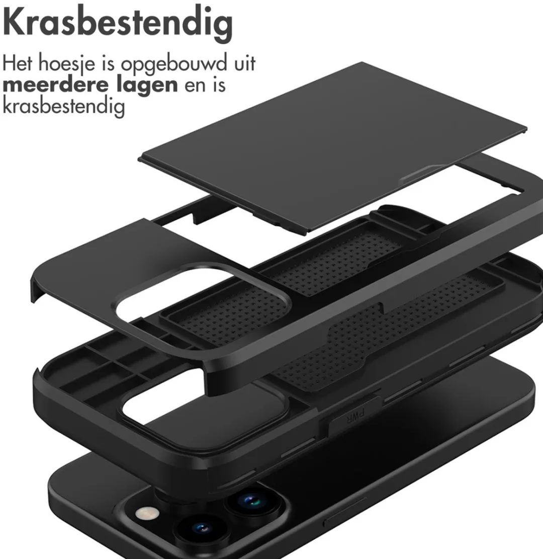 Imoshion Hoesje iPhone 15 Pro - 2 Pasjes - Zwart - afbeelding 6 van 6